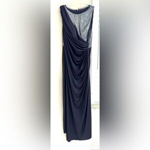 Adrianna Papell Long Purple Gown w/Sequin